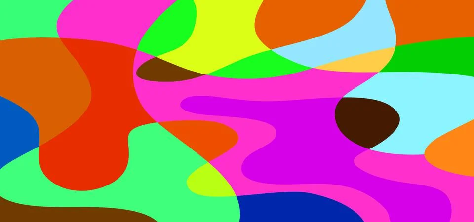 The Colorful Abstract Liquid Pattern Design Stock Illustration