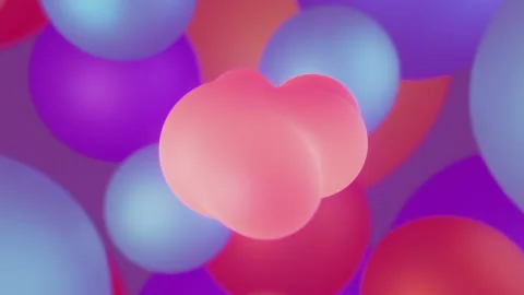 Colorful abstract liquid soft red bubbles on a colored background Stock Footage 236754890
