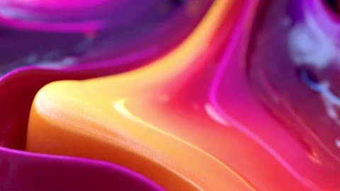 Colorful Abstract Liquid Waves with Vividly Blended Purple and Yellow Hues Stock Footage 341781454