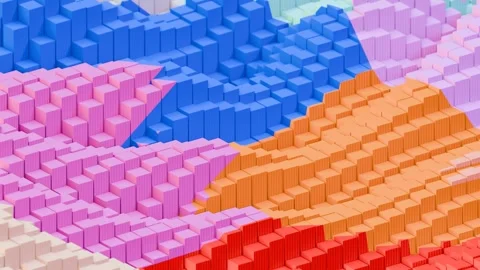 A colorful abstract loop animation of cubes Video stock 276493623