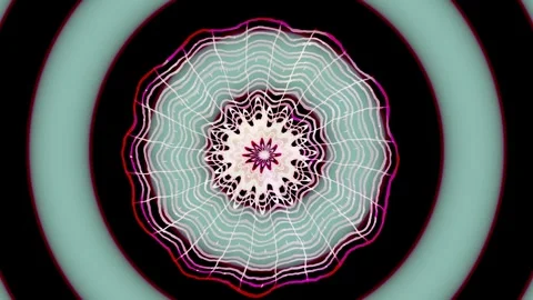 Colorful abstract mandala design with circular patterns Stock Footage 337926770