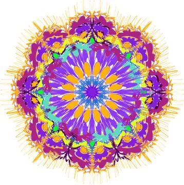Colorful abstract mandala Illustrazione stock
