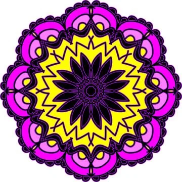 Colorful abstract mandala Illustrazione stock