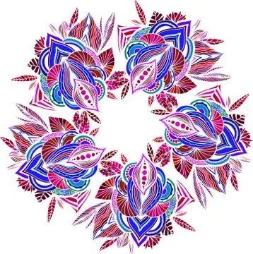 Colorful abstract mandala Illustrazione stock