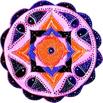 Colorful abstract mandala Illustrazione stock