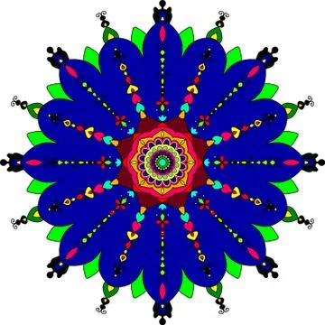 Colorful abstract mandala Illustrazione stock