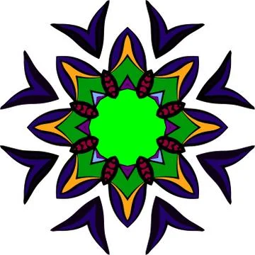 Colorful abstract mandala Illustrazione stock