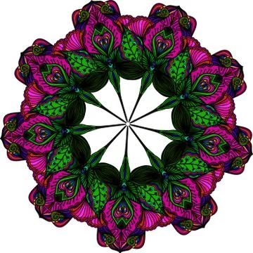 Colorful abstract mandala Illustrazione stock