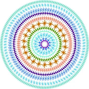 Colorful abstract mandala Illustrazione stock