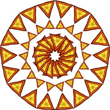 Colorful abstract mandala Illustrazione stock