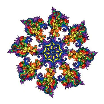Colorful abstract mandala Stock Illustration
