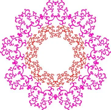 Colorful abstract mandala Illustrazione stock