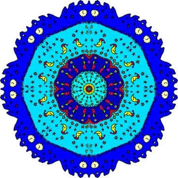 Colorful abstract mandala Stock Illustration