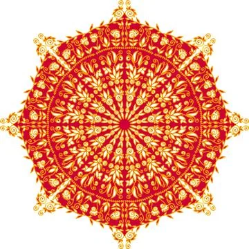 Colorful abstract mandala Illustrazione stock