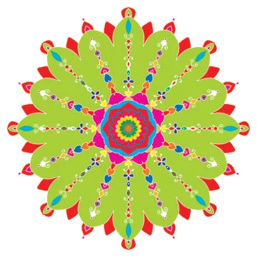 Colorful abstract mandala Illustrazione stock
