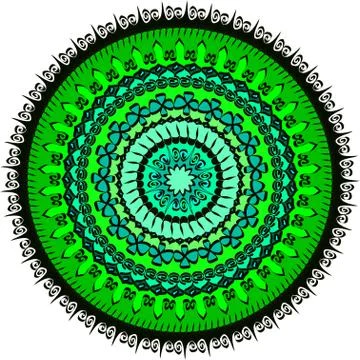 Colorful abstract mandala Illustrazione stock