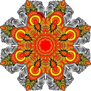 Colorful abstract mandala Stock Illustration