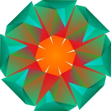 Colorful abstract mandala Illustrazione stock