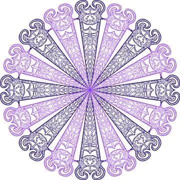 Colorful abstract mandala Illustrazione stock