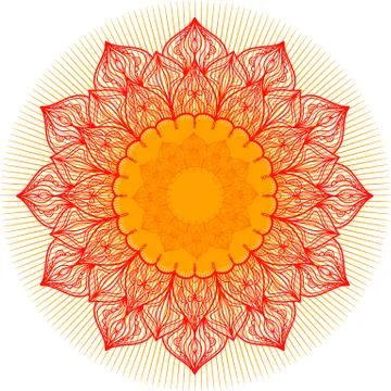 Colorful abstract mandala Illustrazione stock