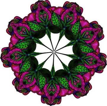 Colorful abstract mandala Illustrazione stock