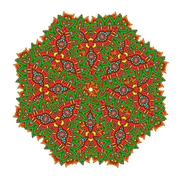 Colorful abstract mandala Stock Illustration