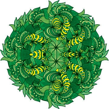 Colorful abstract mandala Illustrazione stock