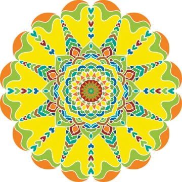 Colorful abstract mandala Illustrazione stock