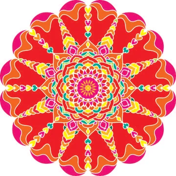 Colorful abstract mandala Illustrazione stock