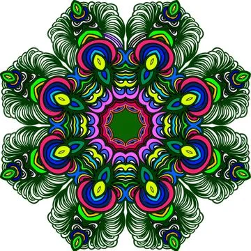 Colorful abstract mandala Stock Illustration
