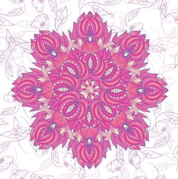 Colorful abstract mandala Stock Illustration