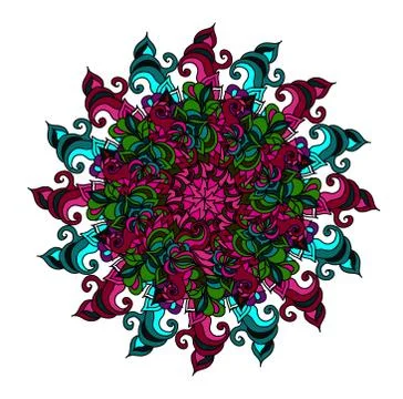 Colorful abstract mandala Illustrazione stock
