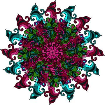 Colorful abstract mandala Stock Illustration