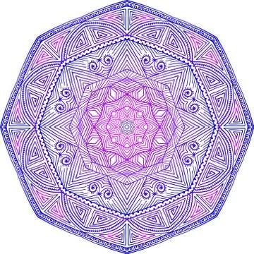 Colorful abstract mandala Stock Illustration