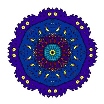 Colorful abstract mandala Illustrazione stock