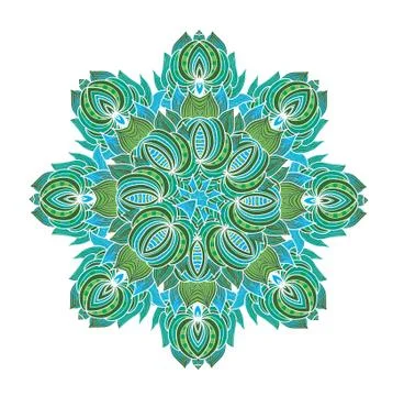 Colorful abstract mandala Illustrazione stock