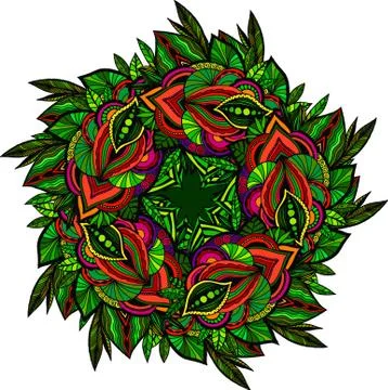 Colorful abstract mandala Illustrazione stock