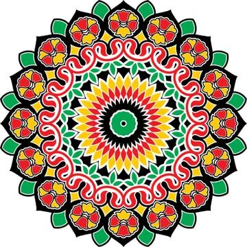 Colorful abstract mandala vector round design. Stock Illustration
