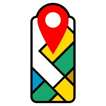 Colorful Abstract Map Pin Stock-Illustration