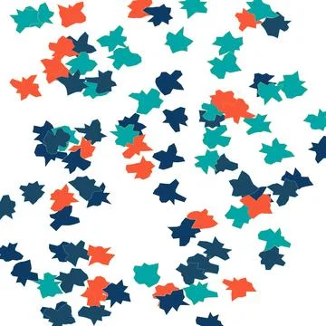 Colorful abstract maple leaf cluster illustration Stock Illustration