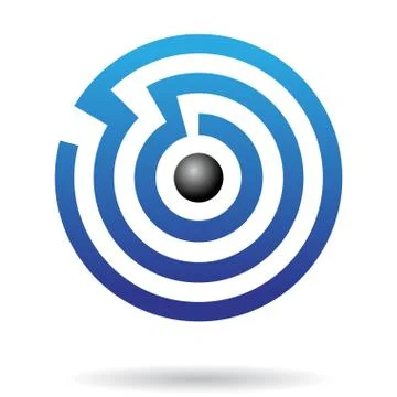 Colorful Abstract Maze Icon Stock Illustration