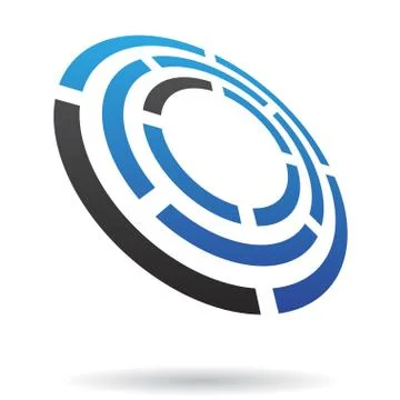 Colorful Abstract Maze Icon イラスト素材