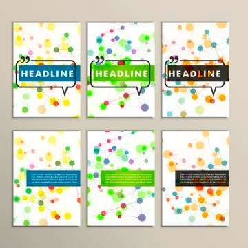 Colorful abstract molecule on a white background Stock Illustration