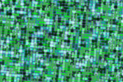 Colorful abstract mosaic pattern with green and blue shades Ilustração Stock