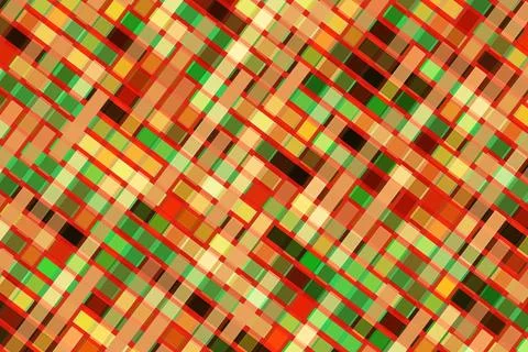 Colorful abstract mosaic pattern with red green yellow tones Stock Illustration