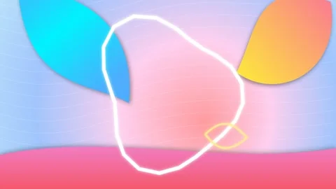 Colorful Abstract Motion Background With Fluid Shapes And Wavy Lines Stock Footage 340780526