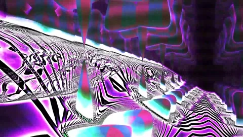 Colorful Abstract Motion Graphic of a Psychedelic Trippy Tunnel with Vibran.. Stock Footage 343693000