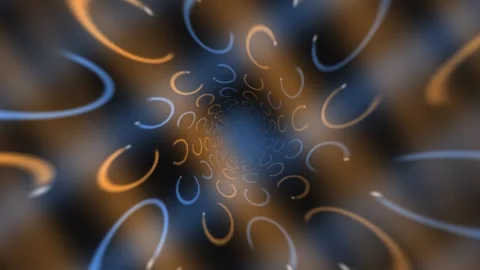 Colorful abstract motion through a spiral pattern of light Stock Footage 339300849