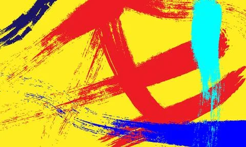 Colorful Abstract Paint Splash Composition Stock Illustration