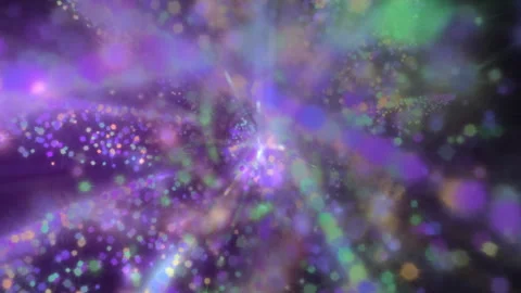 Colorful Abstract Particle Vortex With Sparkling Bokeh Lights Stock Footage 334781820